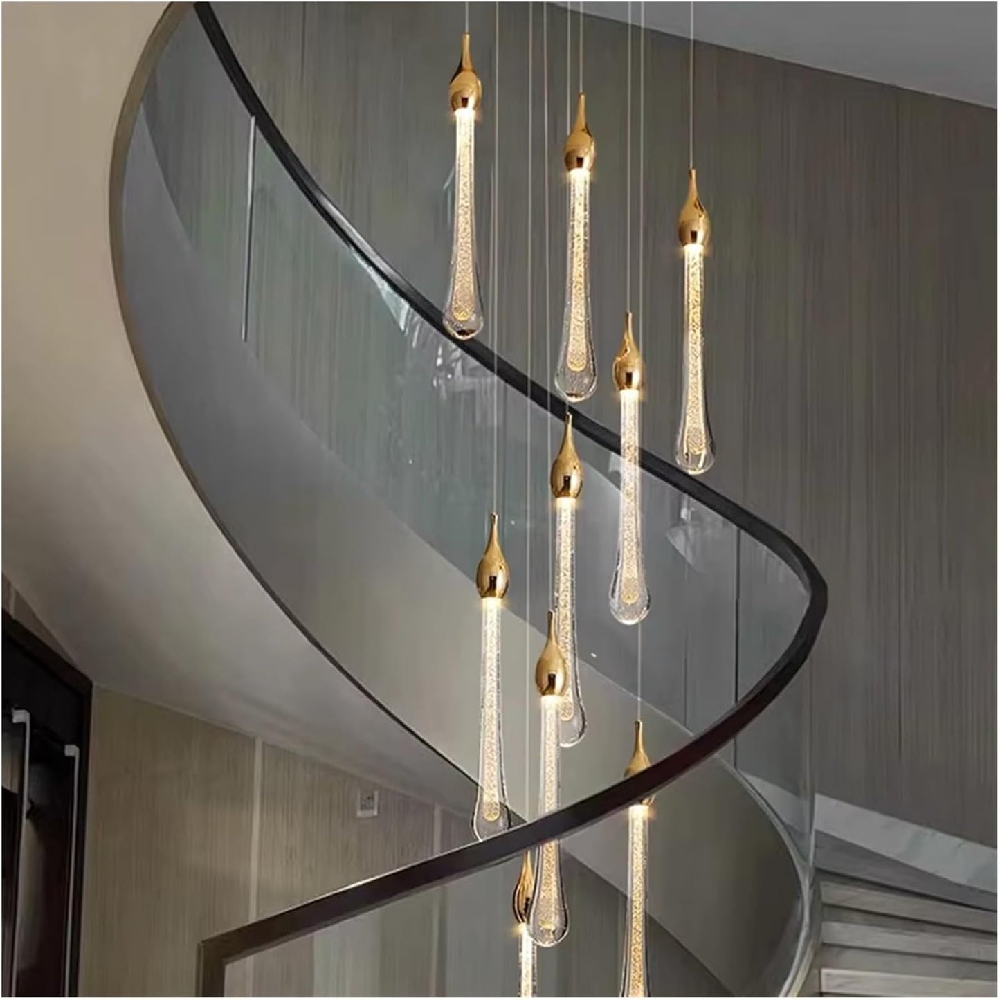 💡 Elegant Crystal Chandelier – Contemporary Pendant Lighting