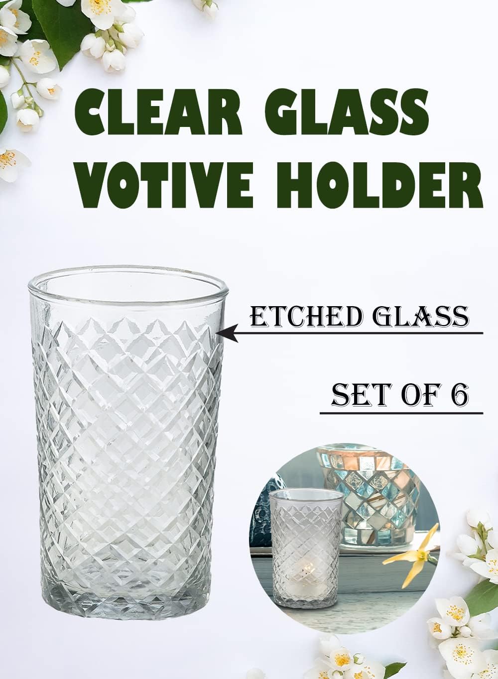 ✨ Glass Candle Holder Set – Cozy Home Glow 🏡