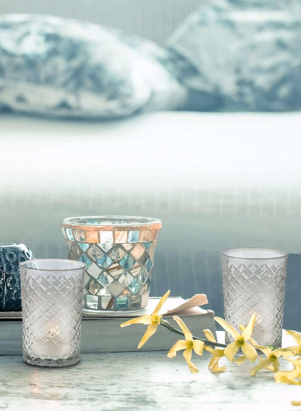 ✨ Glass Candle Holder Set – Cozy Home Glow 🏡