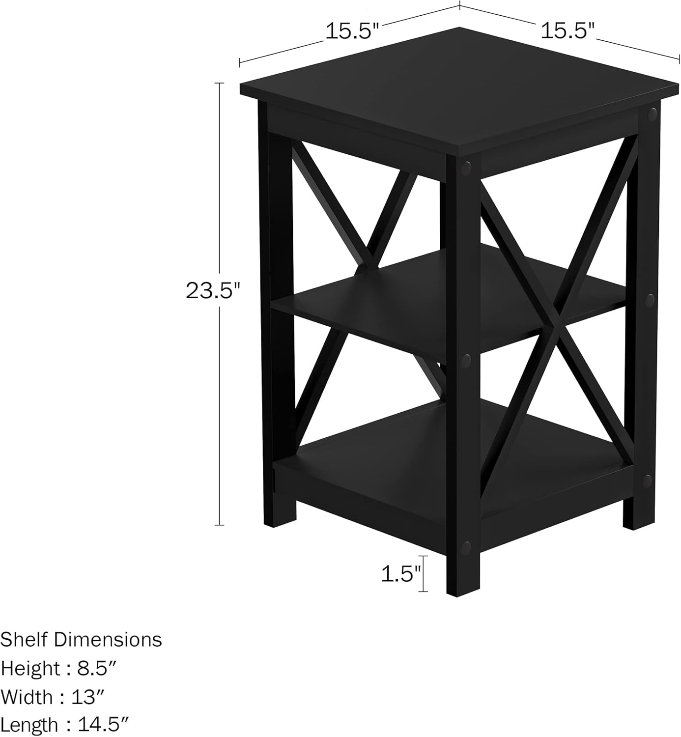 ✨ Modern Desk Organizer Shelf – Sleek Black Accent 🖤