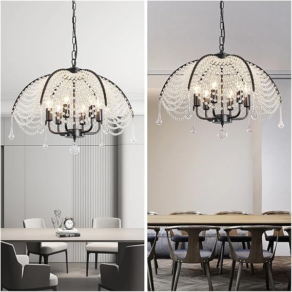 💎 Elegant Crystal Pendant Light – Modern Sparkle for Home ✨